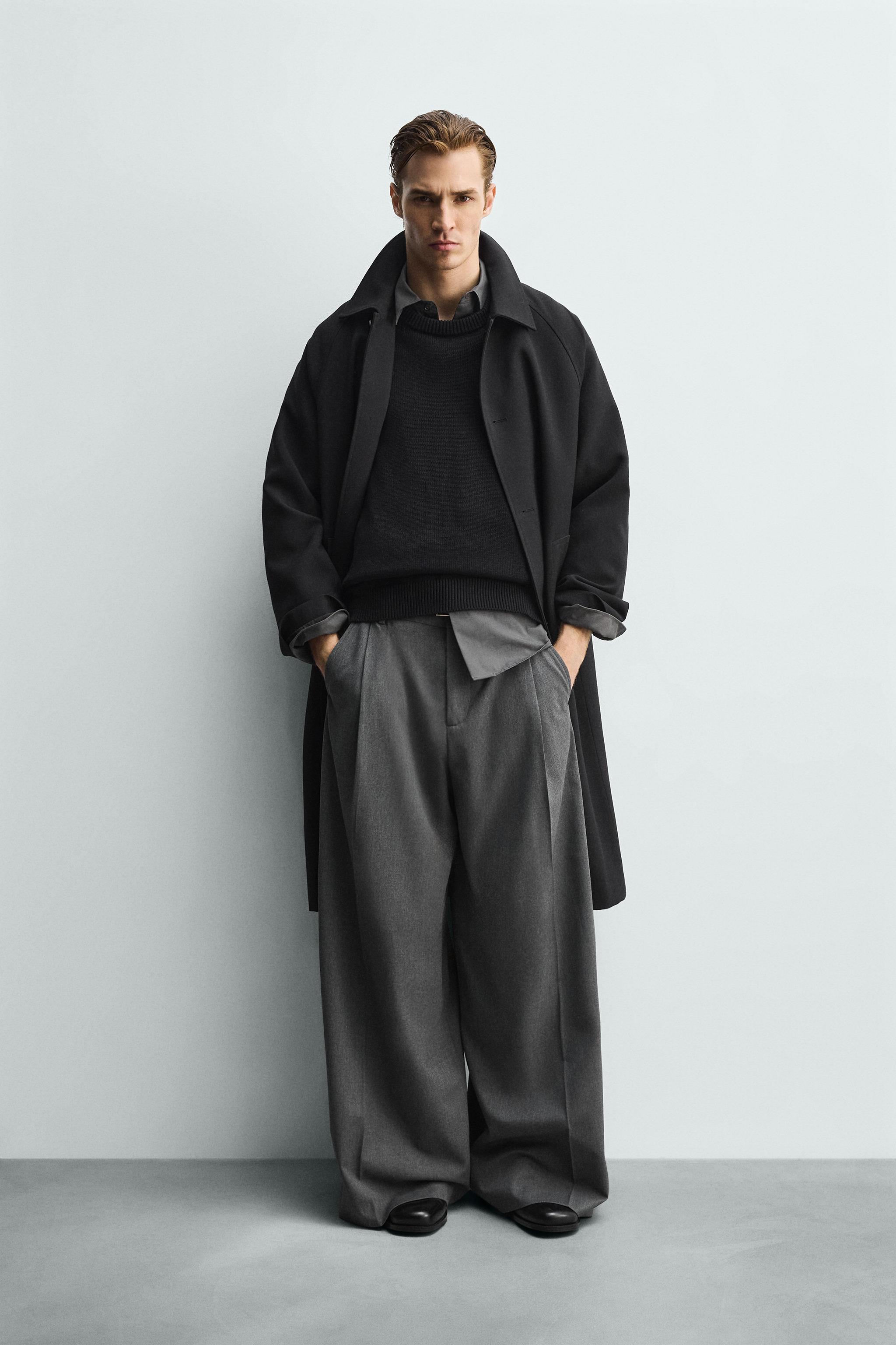 PLEATED WIDE FIT PANTS
